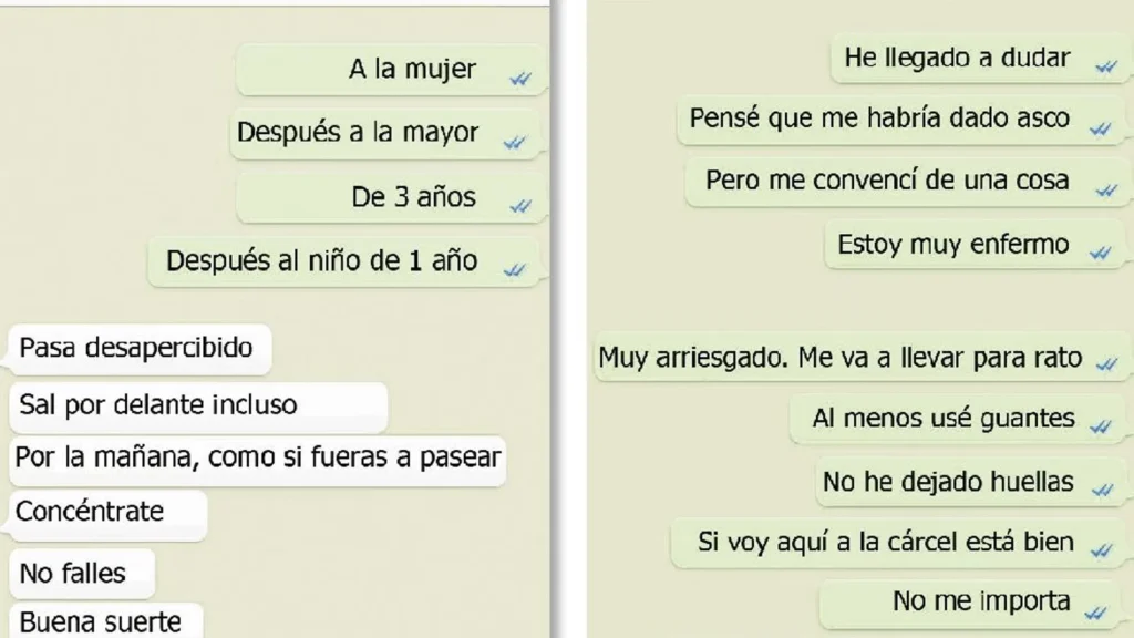  Nogueira compartió los detalles del asesinato en tiempo real a través de mensajes de WhatsApp con un amigo